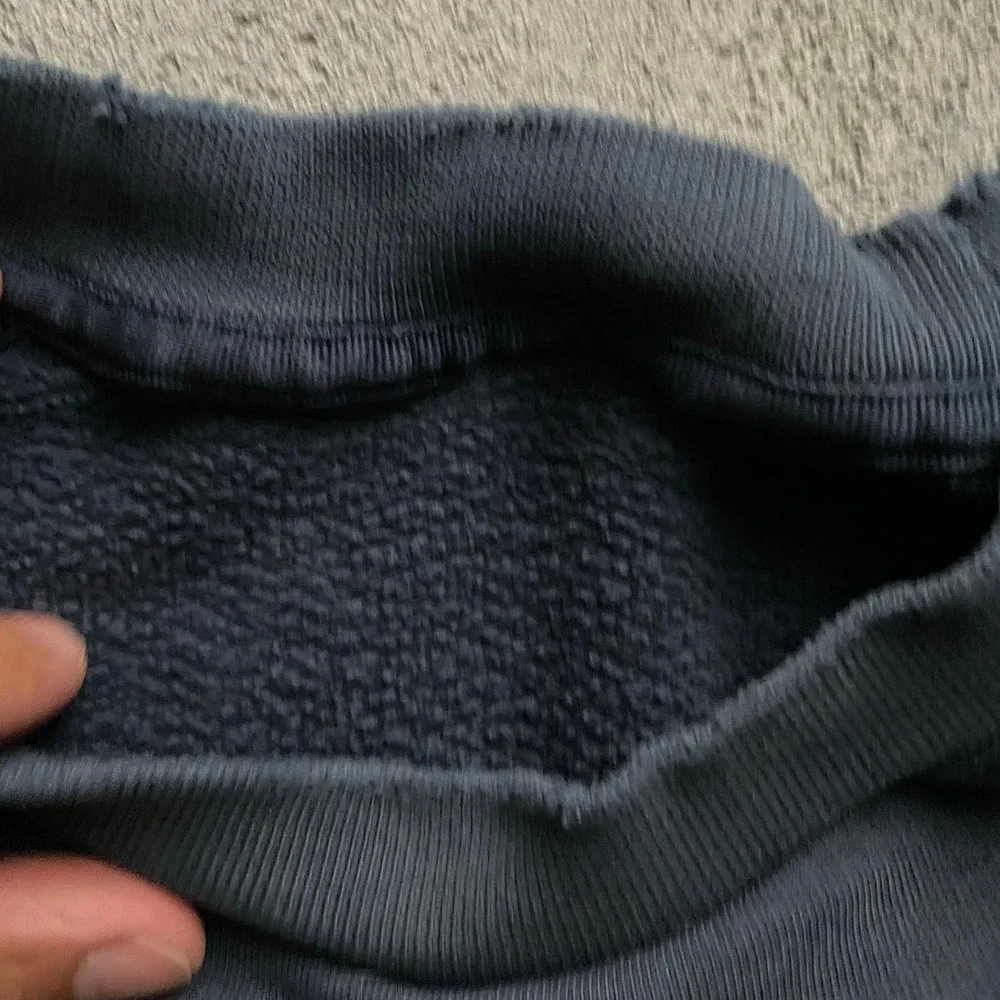 Vintage Nike Swoosh Sweatshirt Mens Large Navy Blue 90s - Picture 3 of 8